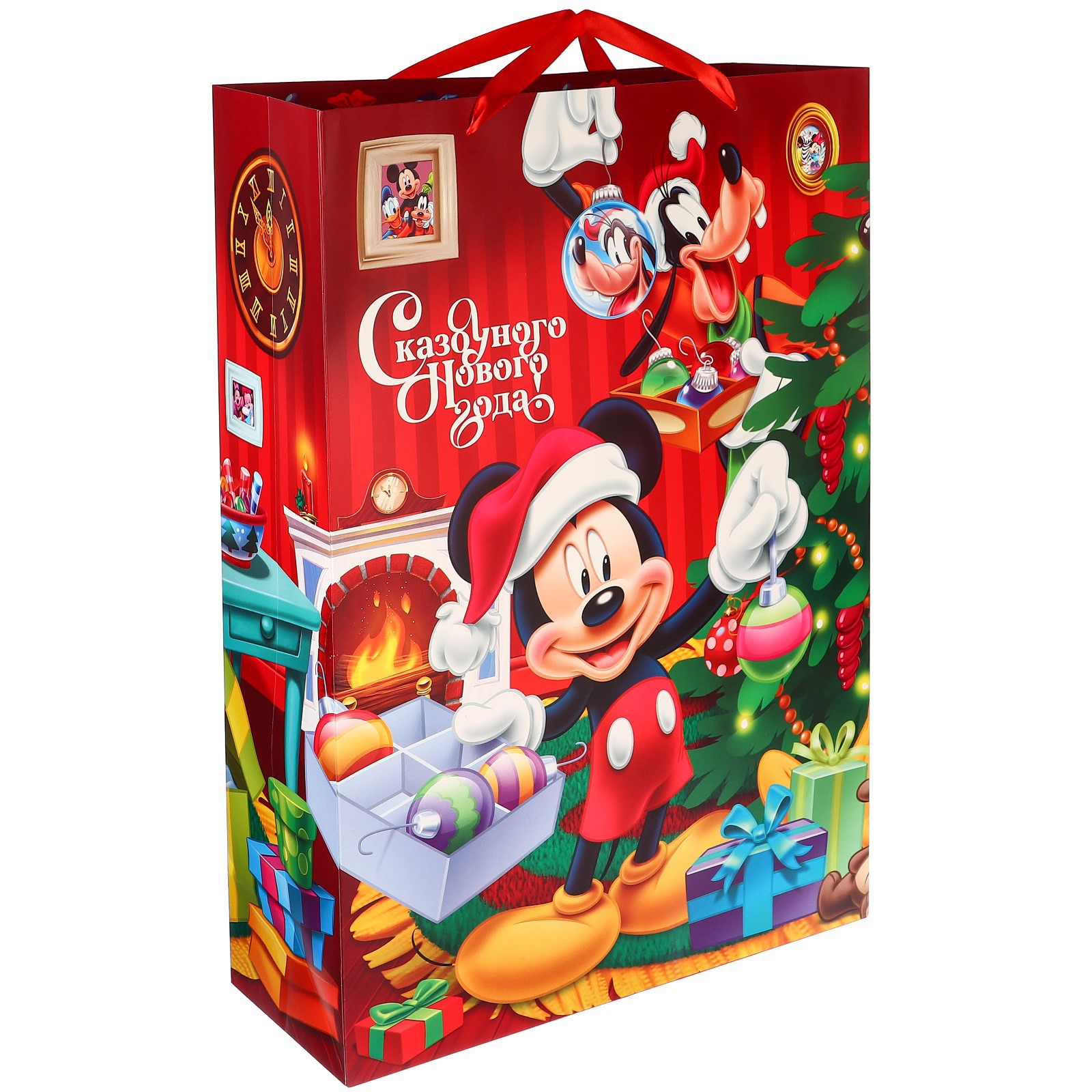 Пакет Disney ламинат вертикальный «Сказочного Нового года!» 50х70х19 см Микки Маус и его друзья - фото 1