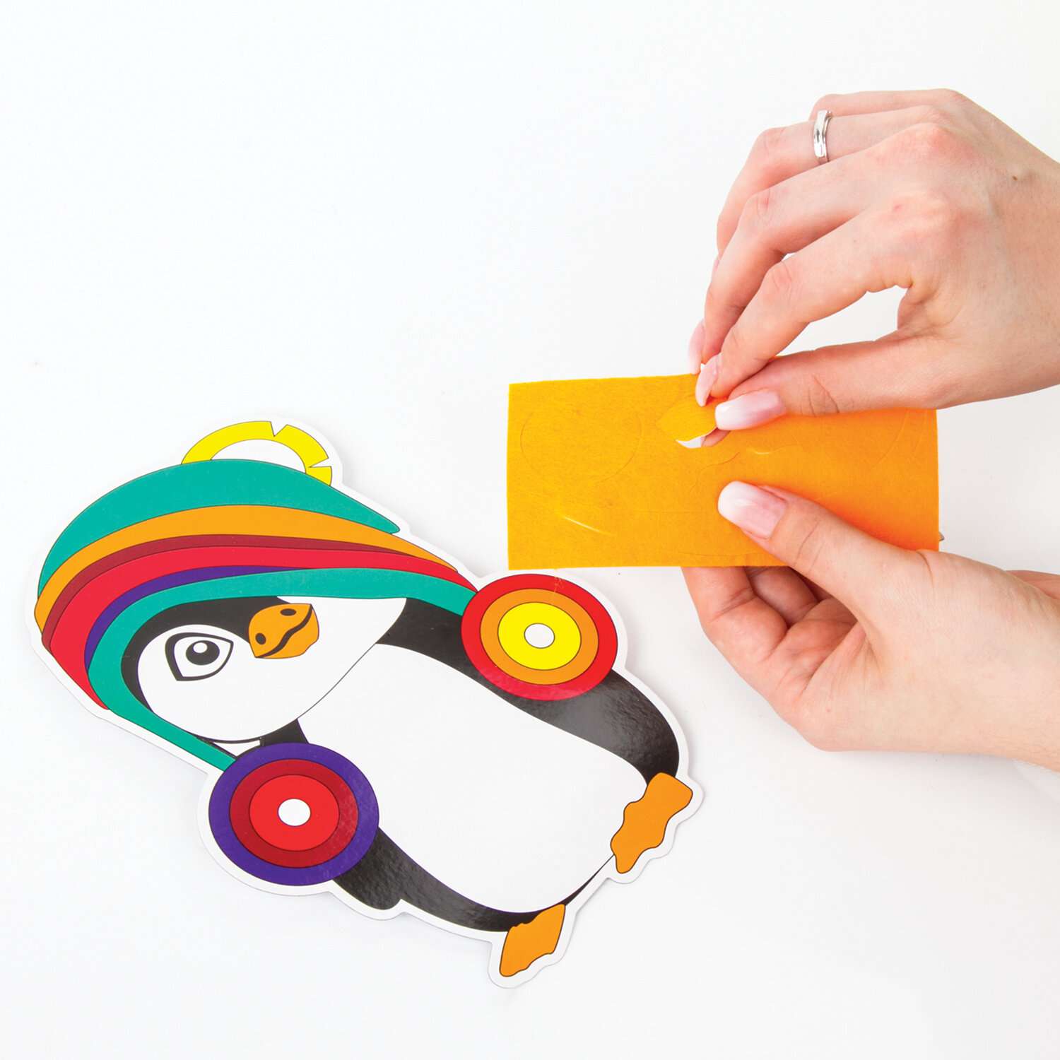 Набор для творчества Юнландия для изготовления аппликаций из фетра Пингвинчик 20х15 см - фото 7