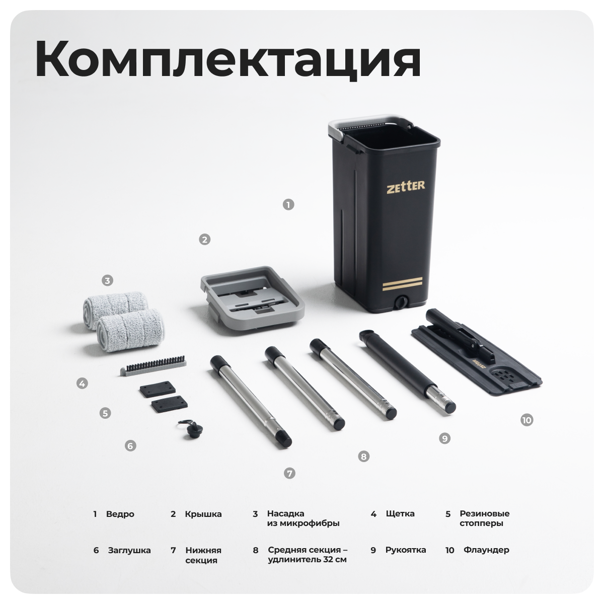 Система для уборки ZETTER M 10 л + Дом в одном - фото 8