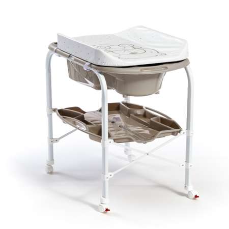 Пеленальный столик с ванночкой CAM CAMBIO 0-11кг дизайн Тедди бежевый