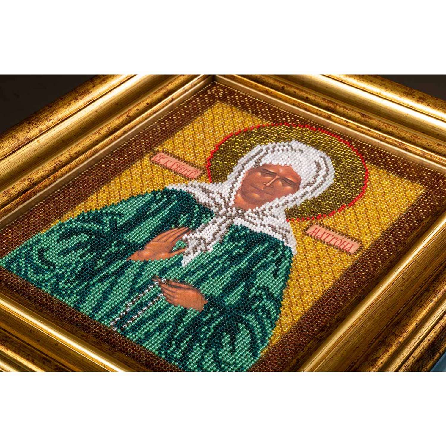 Набор для вышивания Радуга бисера иконы бисером В155 Матрона Московская 20x25см - фото 3