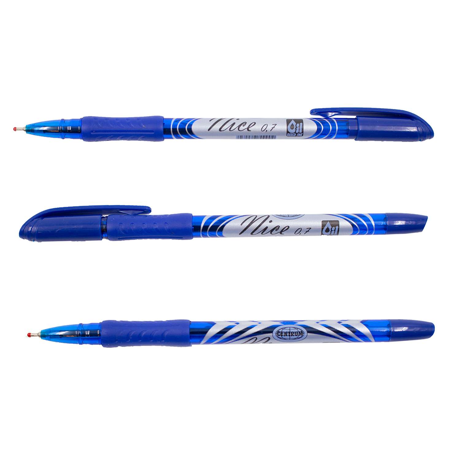 Ручка шариковая CENTRUM для каллиграфии и письма толщина линии 0.7 мм синяя 12 шт - фото 2
