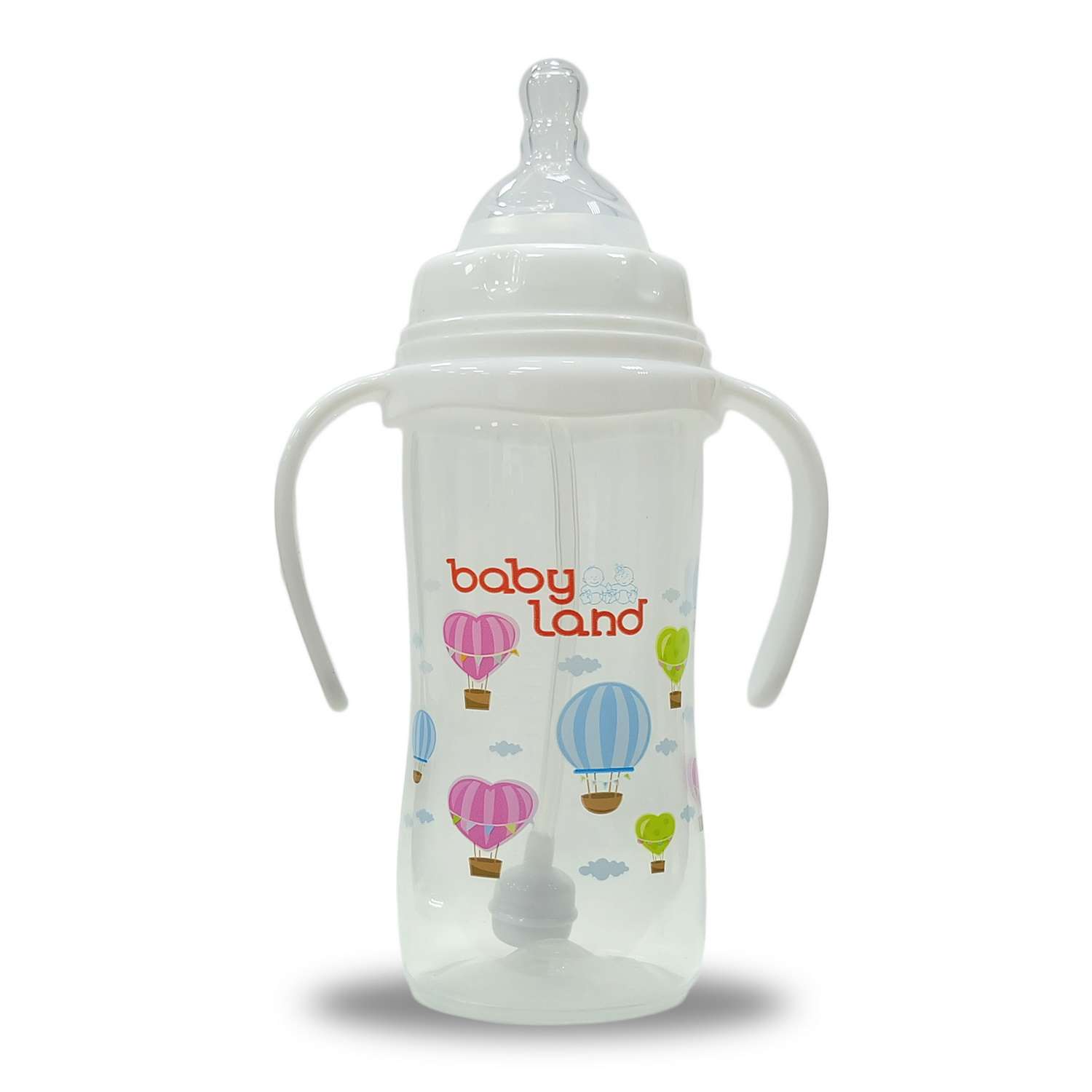Бутылочка Baby Land с антиколиковой системой 300мл широкая с силиконовой соской - фото 1