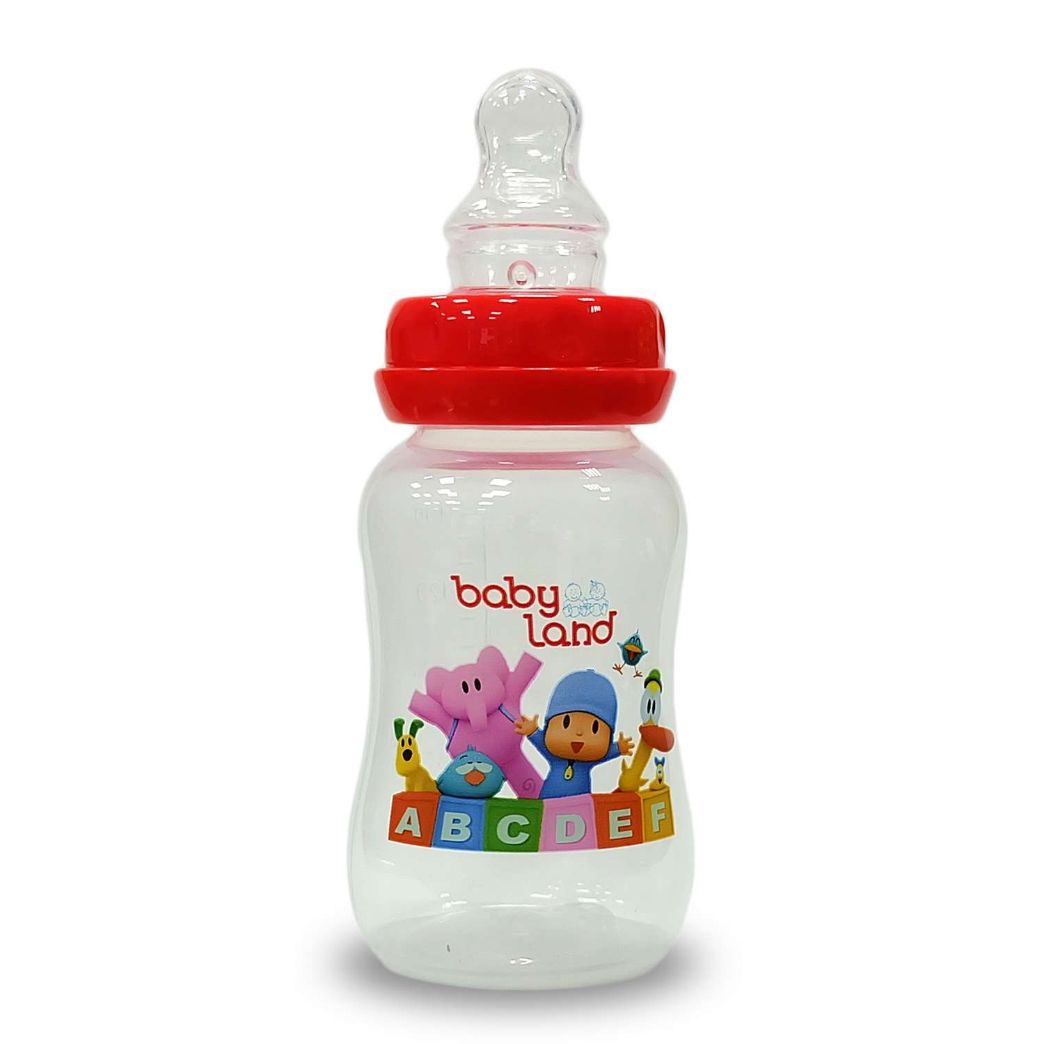 Бутылочка Baby Land 150мл с силиконовой анатомической соской Air System красный - фото 1