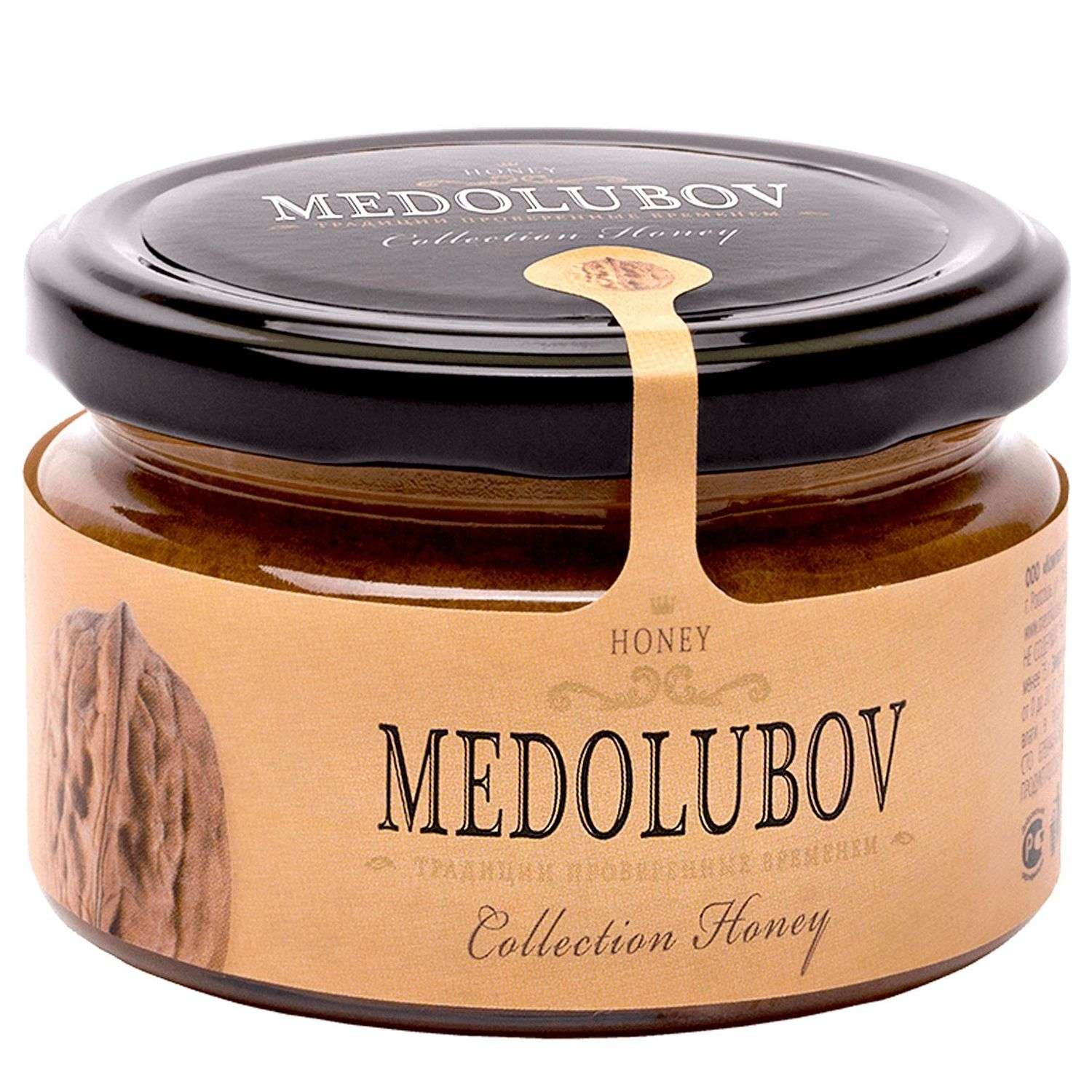 Мёд-суфле Медолюбов с грецким орехом 250мл - фото 1