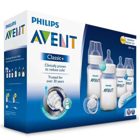 Набор бутылочек Philips Avent Classic+ 0 мес+ SCD371/00