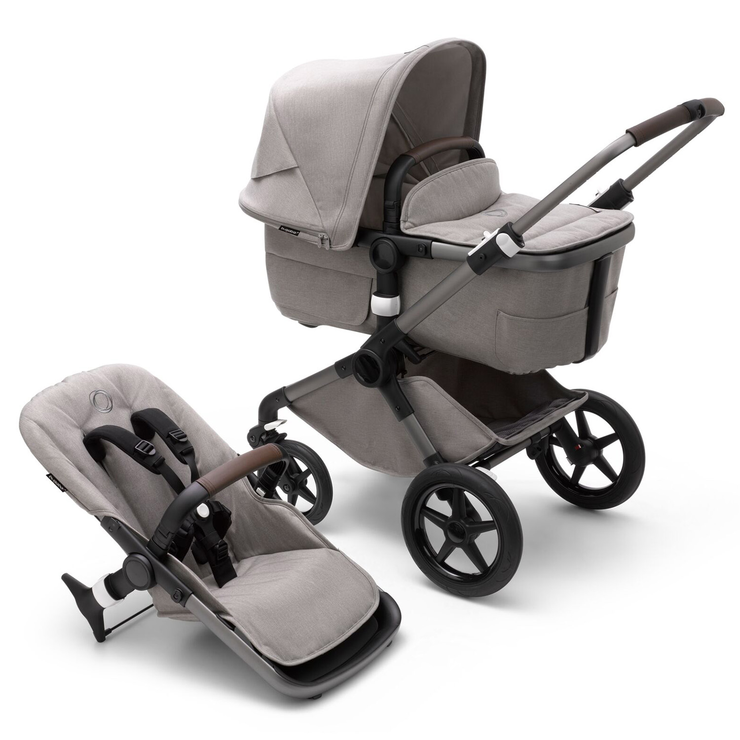 Коляска 2в1 Bugaboo Fox3 Complete Mineral Graphite-Light Grey 2306010033 - фото 2