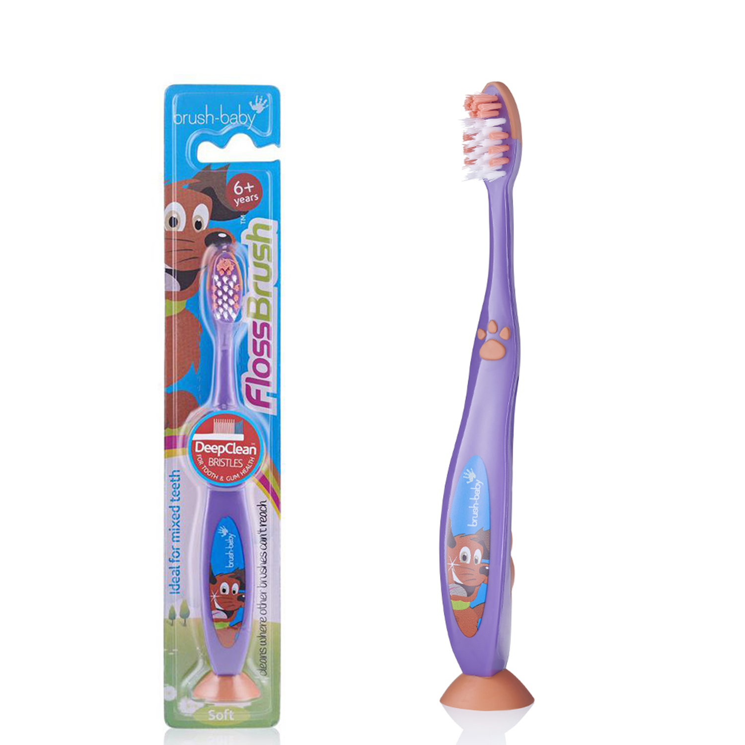 Зубная щетка Brush-Baby FlossBrush NEW с 6 лет сиреневая - фото 6