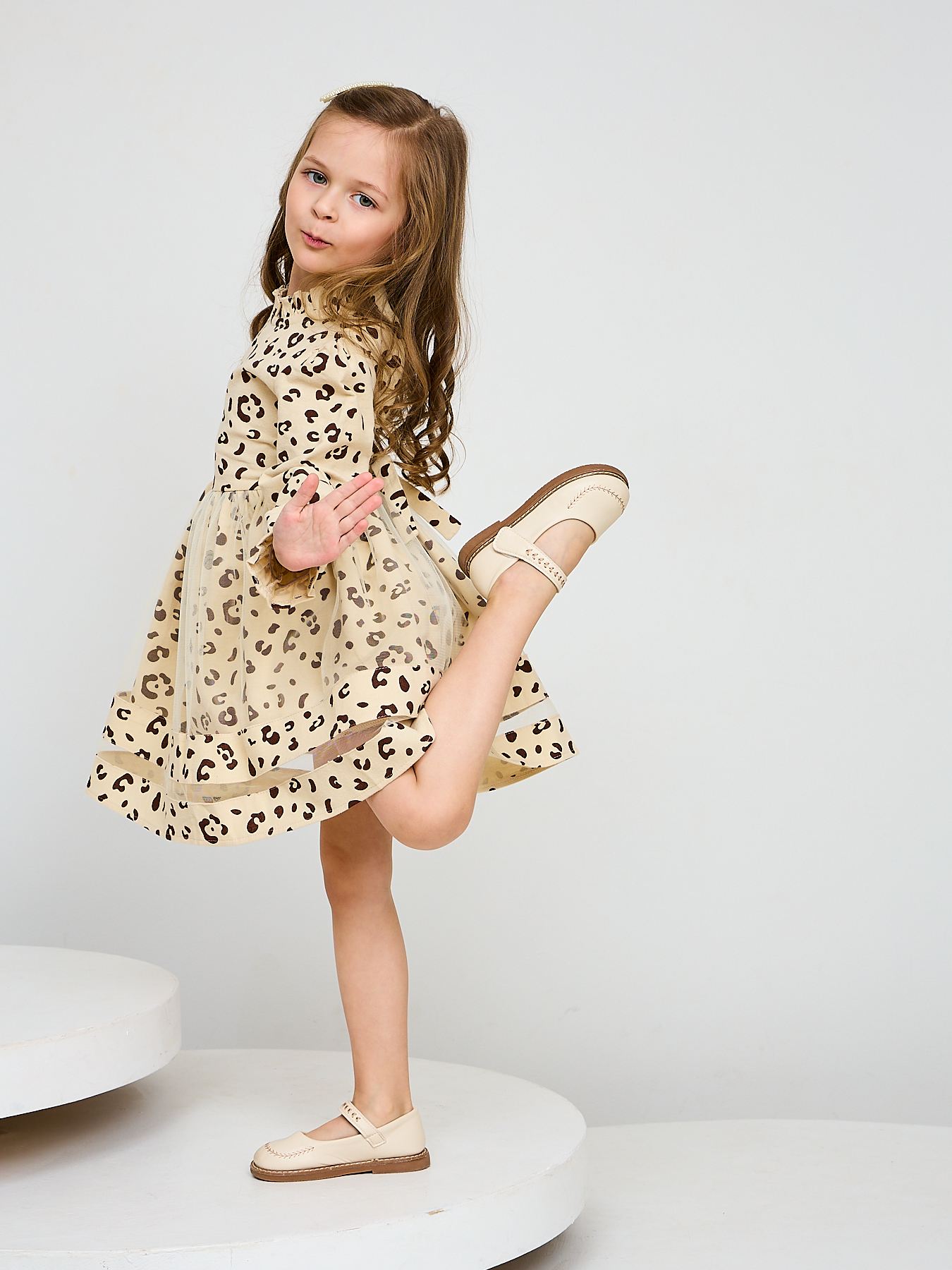 Платье Mil Art kids 1902201535DRESS-SETKA-LEOPARD - фото 2