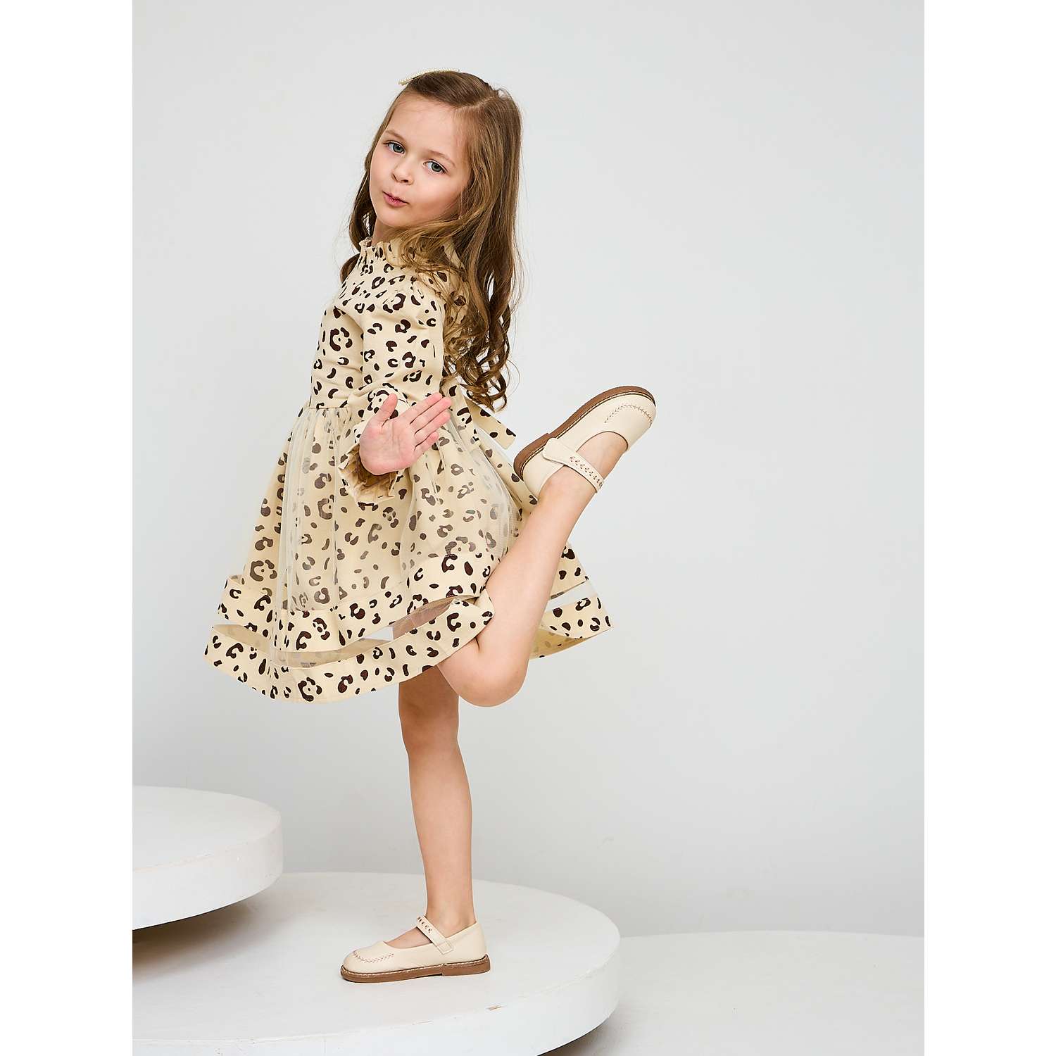 Платье Mil Art kids 1902201535DRESS-SETKA-LEOPARD - фото 2