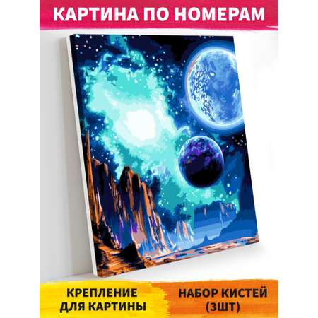 Картина по номерам Glama Космическая аура холст на подрамнике 40*50