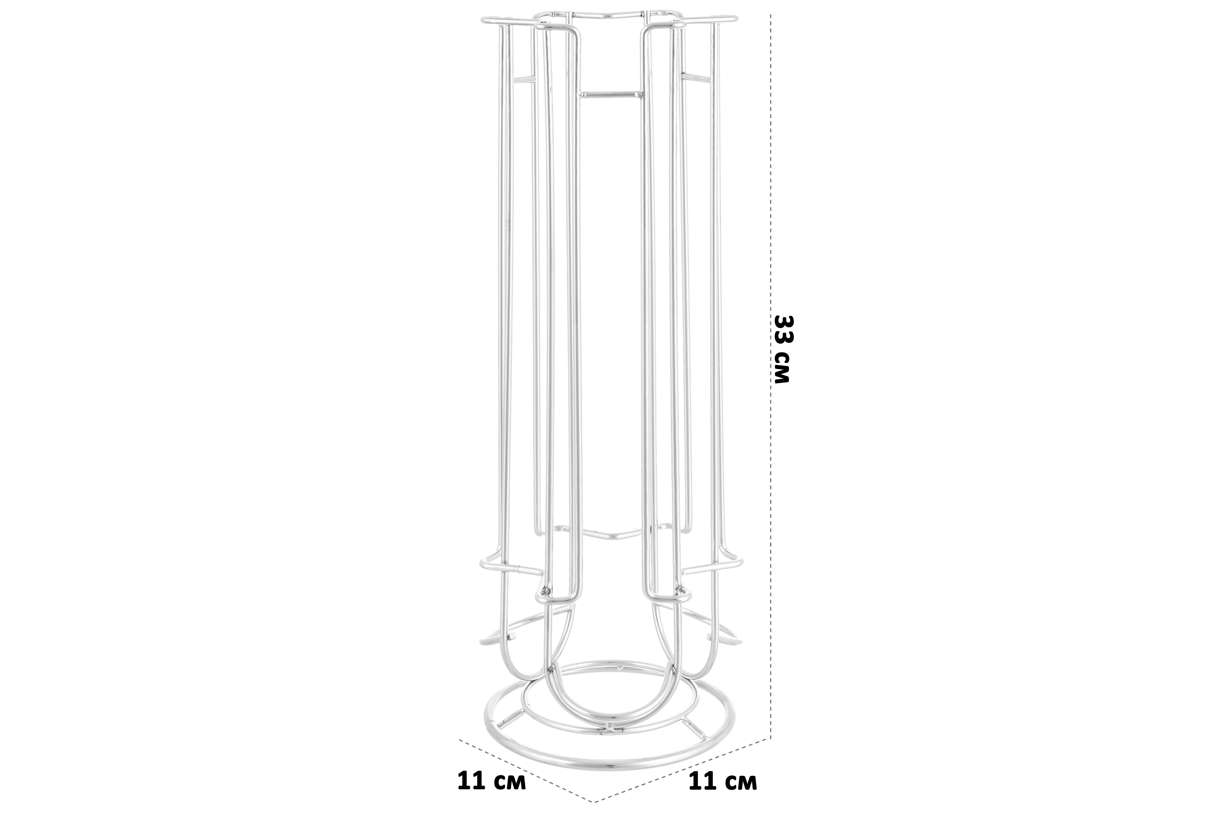 Держатель El Casa для кофе - капсул Дольче Густо 11х11х33 см Серебристый на 18 капсул - фото 4