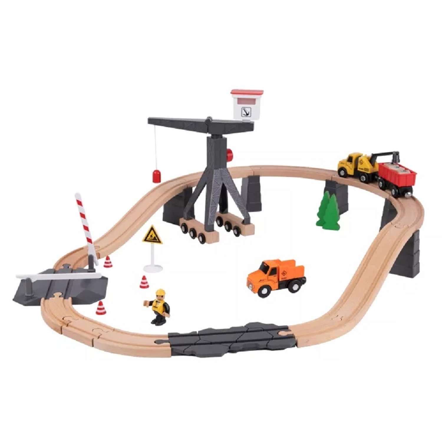 Железная дорога Tooky Toy Деревянная 35 элементов TH682 TH682 - фото 2