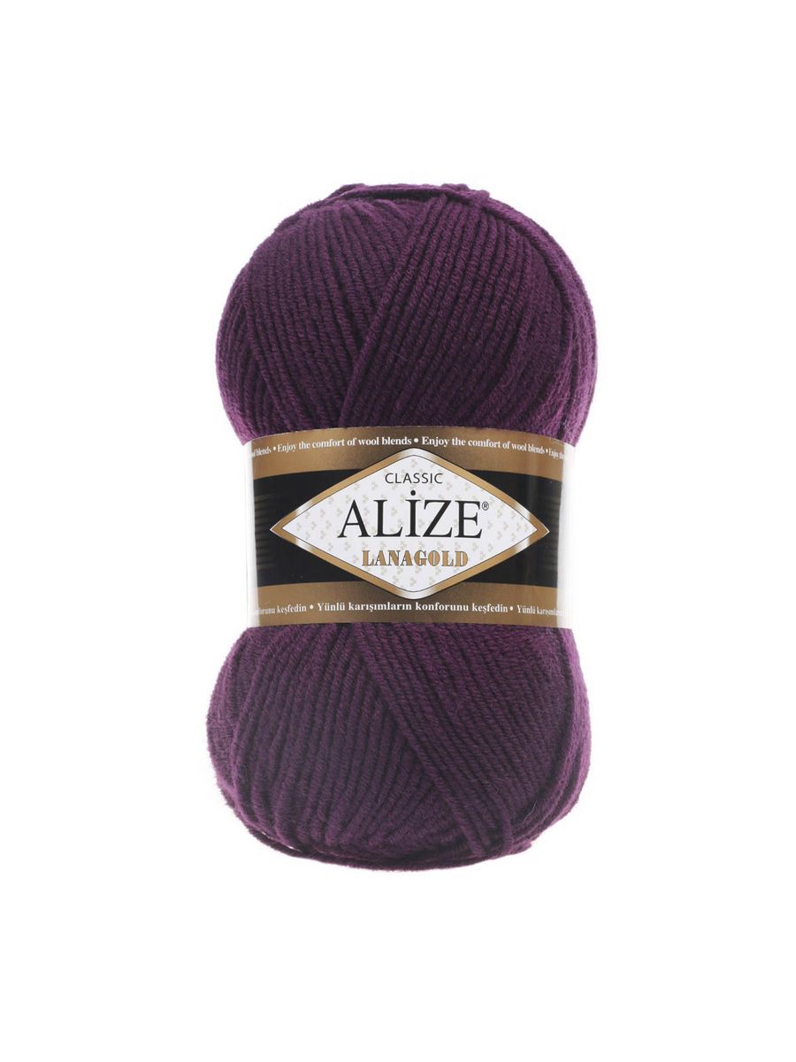 Пряжа Alize полушерстяная мягкая тонкая теплая Lanagold 100 гр 240 м 5 мотков 111 фиолетовый - фото 6