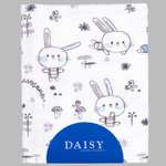 Пеленка фланелевая Daisy 75х120см Зайчик с щечками