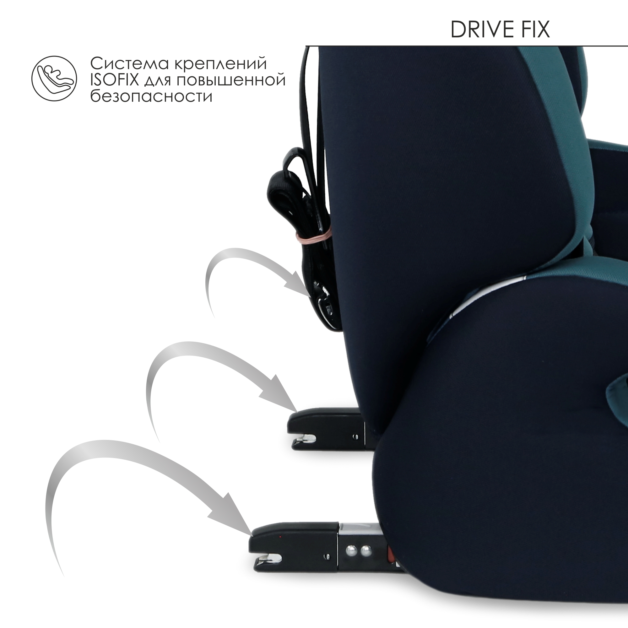 Автокресло Babyton Drive Fix Indigo-Aqua Isofix 1/2/3 (9-36 кг) - фото 9