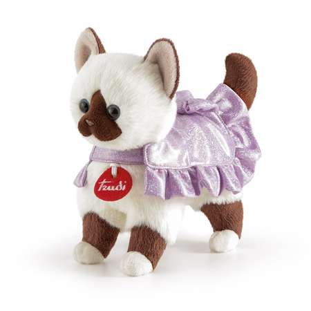 Мягкая игрушка TRUDI Бурманская кошка в платье 10х19х23см