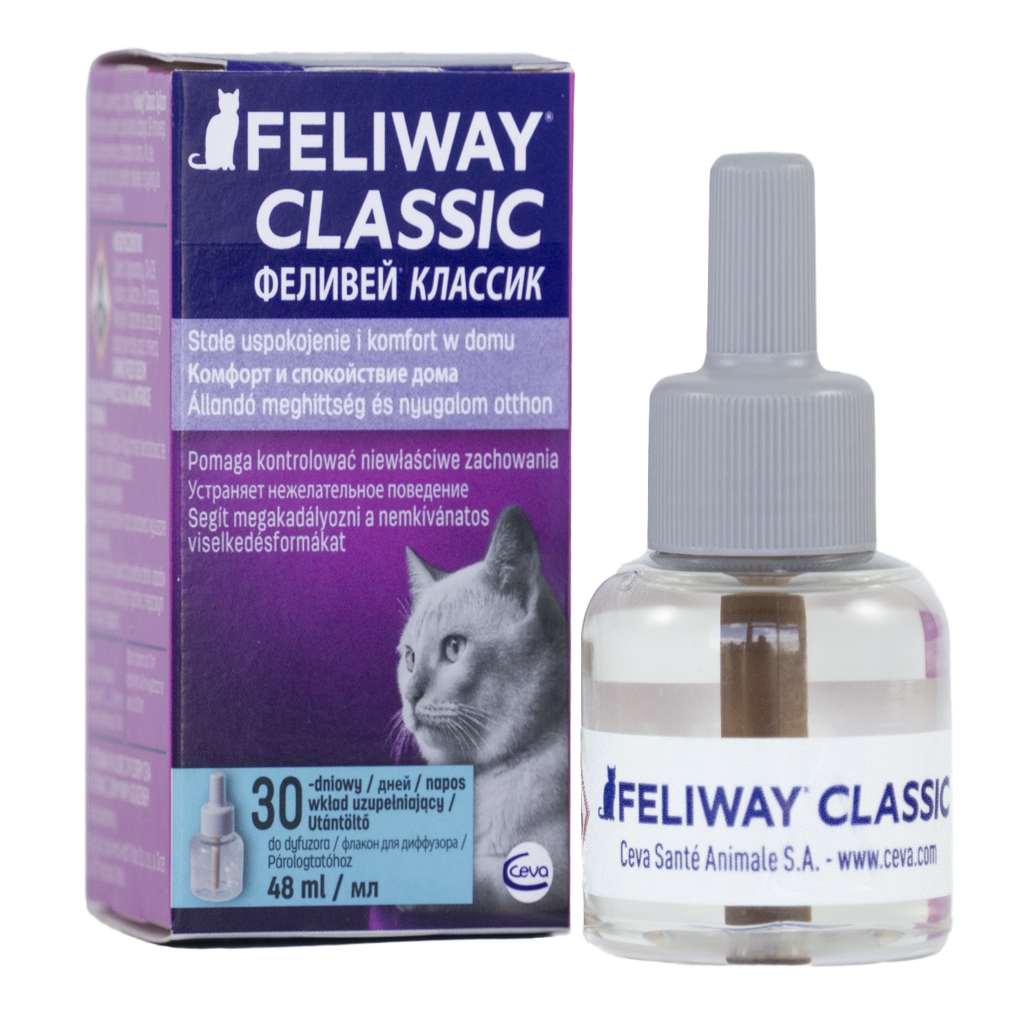 Феромоны для кошек Feliway Классик для коррекции поведения сменный блок  48мл купить по цене 1637 ₽ с доставкой в Москве и России, отзывы, фото