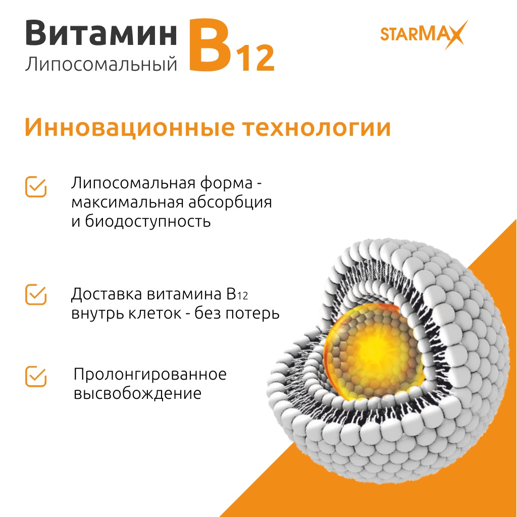 БАД VECTOR-MEDICA Витамины В12 липосомальные 290 мг №60 капс. - фото 5