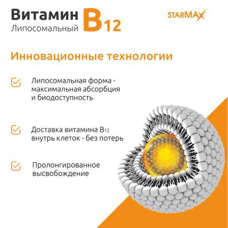БАД VECTOR-MEDICA Витамины В12 липосомальные 290 мг №60 капс.