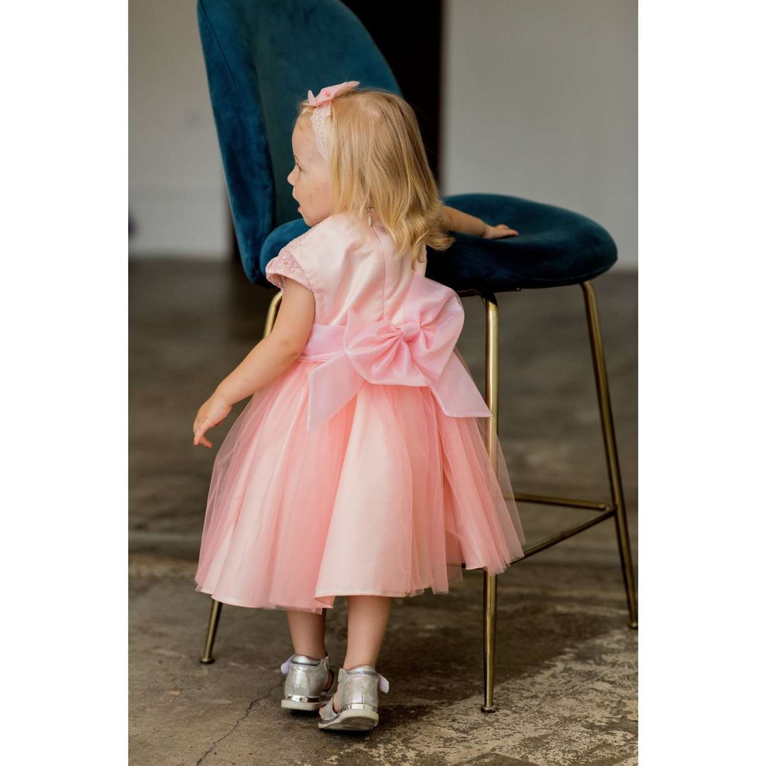 Платье Lila Style гипюр розовый - фото 5