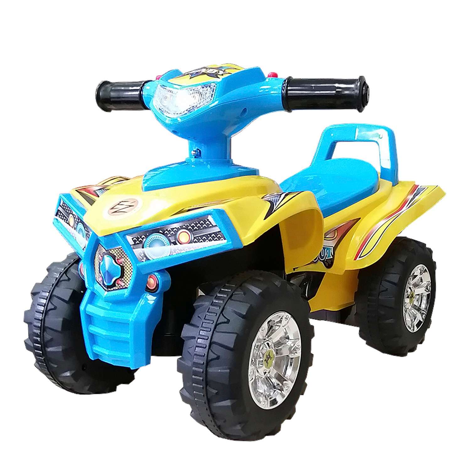 Каталка BabyCare Super ATV желтый синий - фото 2