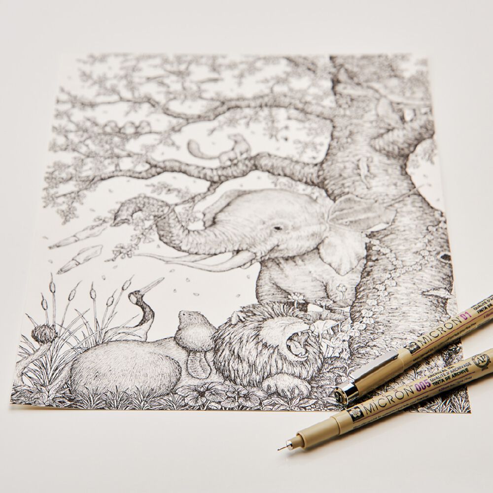 Ручка капиллярная SAKURA Pigma Micron 05 цвет чернил: иссиня-черный - фото 5