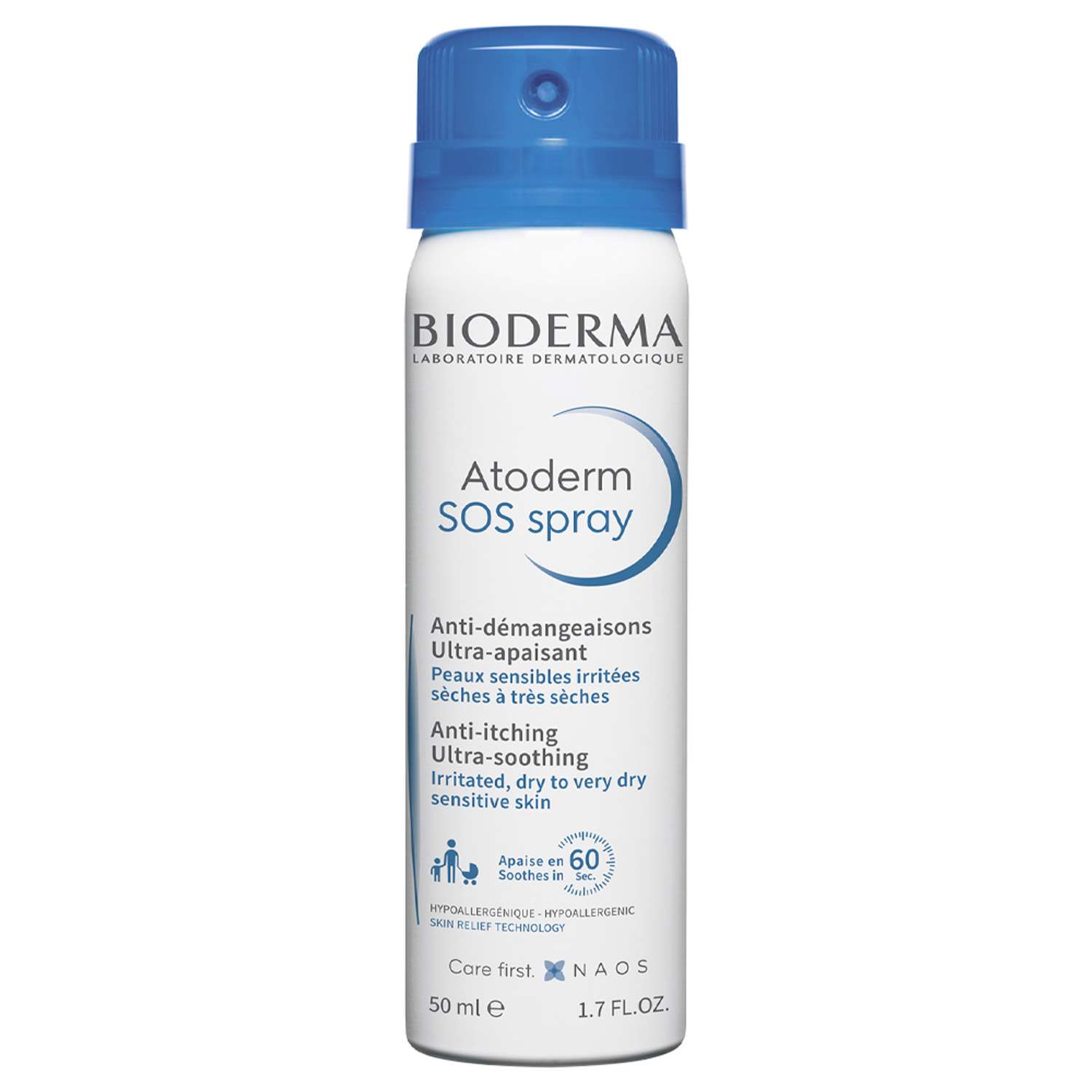 Спрей Bioderma Atoderm против зуда для сухой раздраженной и атопичной кожи лица и тела 50 мл - фото 1