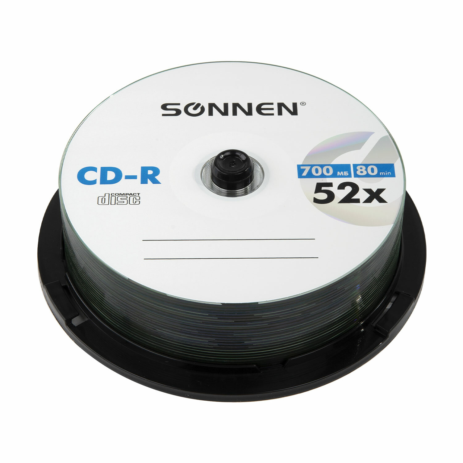 Диск для записи Sonnen CD-R 700Mb 52x Cake Box 25шт - фото 3