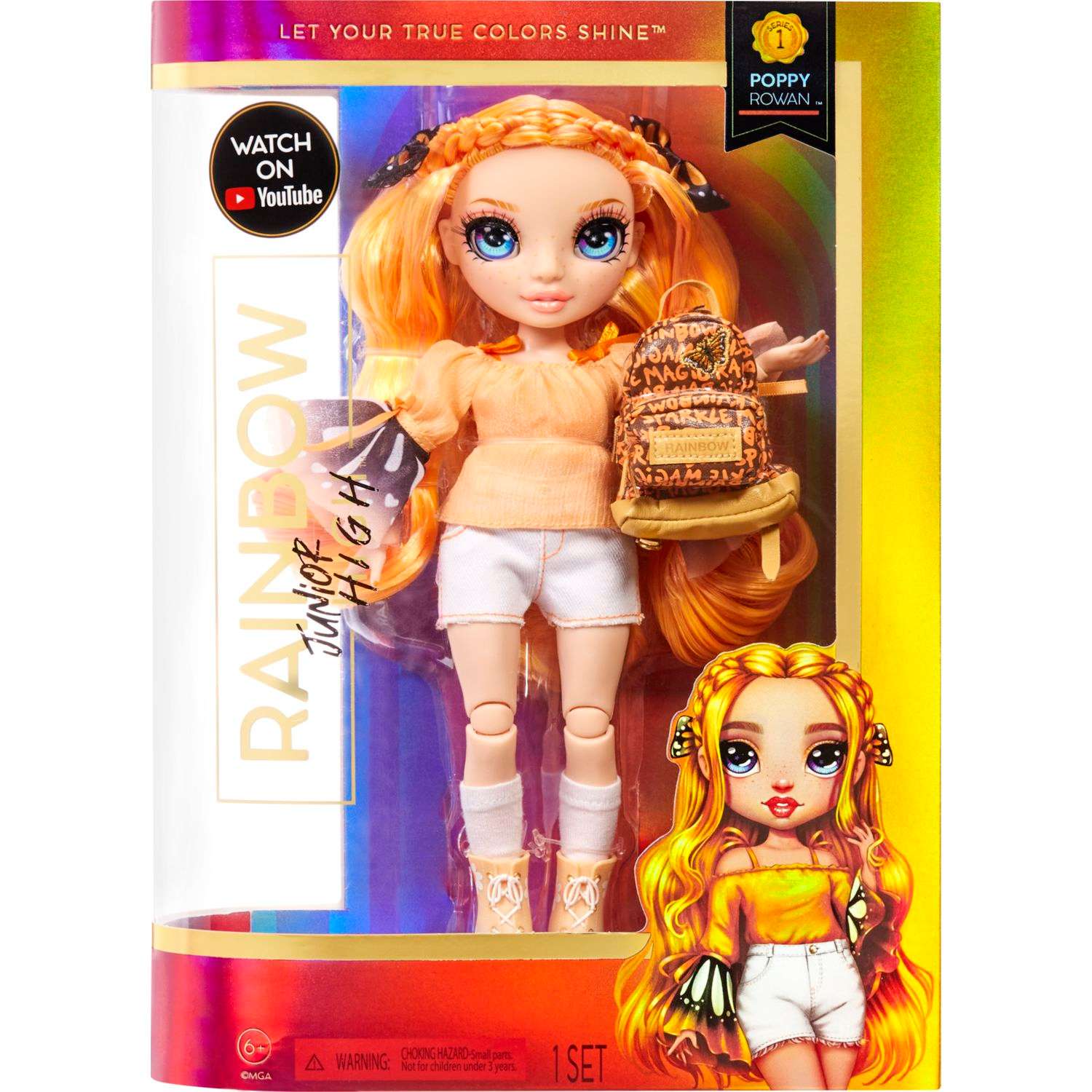 Кукла Rainbow High Jr. High Серия 1 Poppy Rowan 579960EUC - фото 3