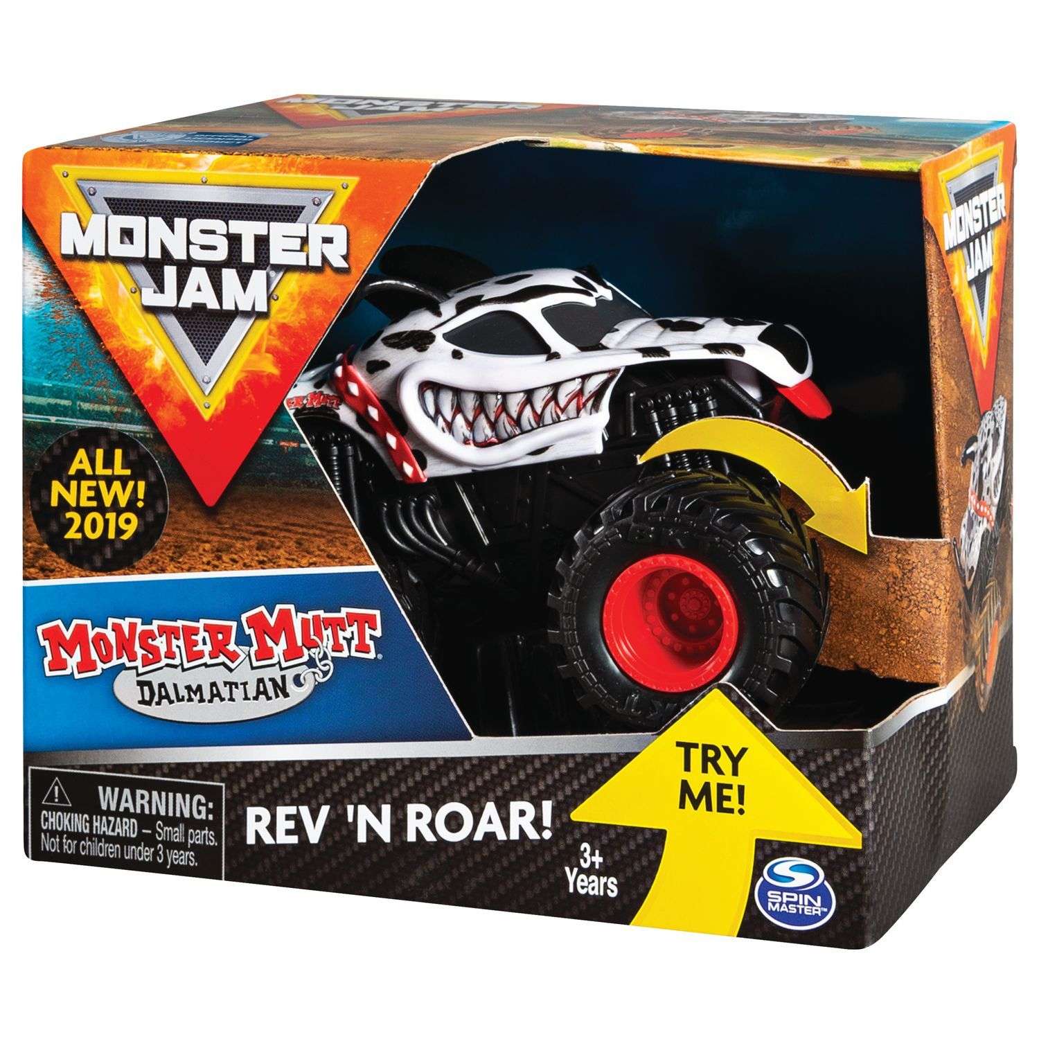 Машинка Monster Jam Звуки мотора 1:43 Monster Mtt Dalmtin 6053252 6053252 - фото 3