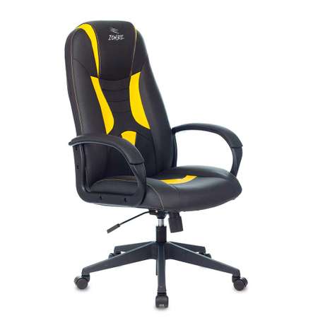 Кресло компьютерное Бюрократ Zombie 8 черный/желтый