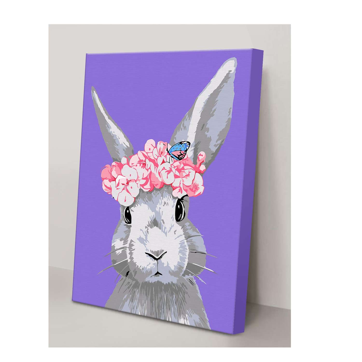 Раскраска на холсте РАЗВИВАШКИ Кролик с бабочкой - фото 2