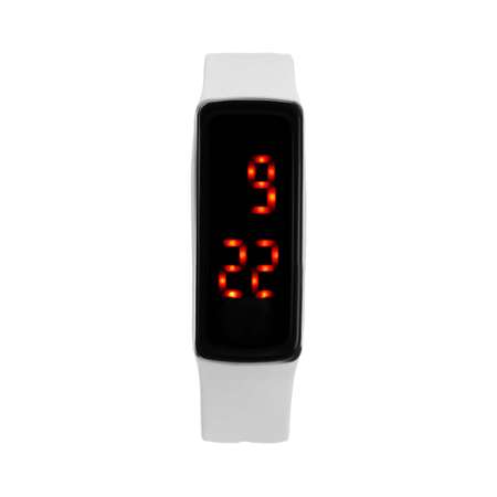 Часы Sima-Land наручные электронные «Блик» ремешок силикон циферблат 5 х 2 см белые
