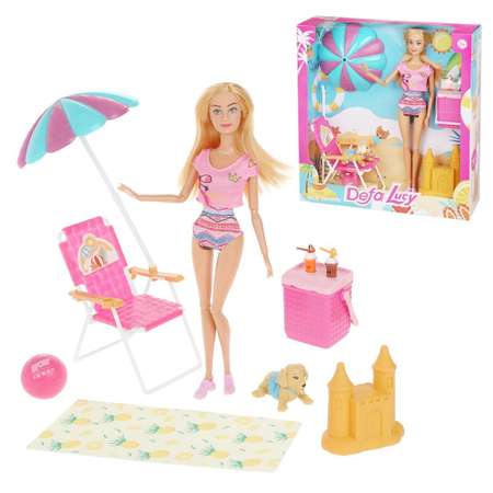 Кукла Lucy Наша Игрушка На пляже всего 7 предметов