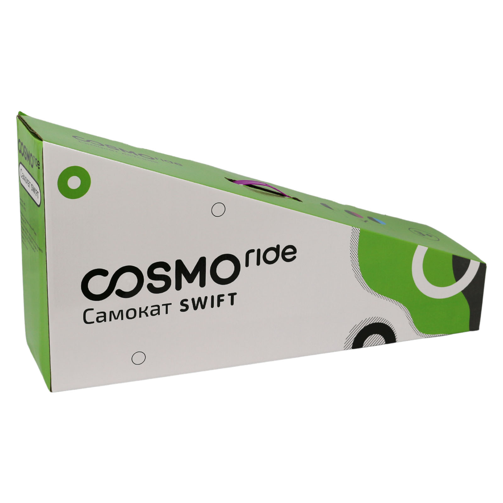 Самокат трехколесный Cosmo swift складной черно-розовый s925c - фото 3
