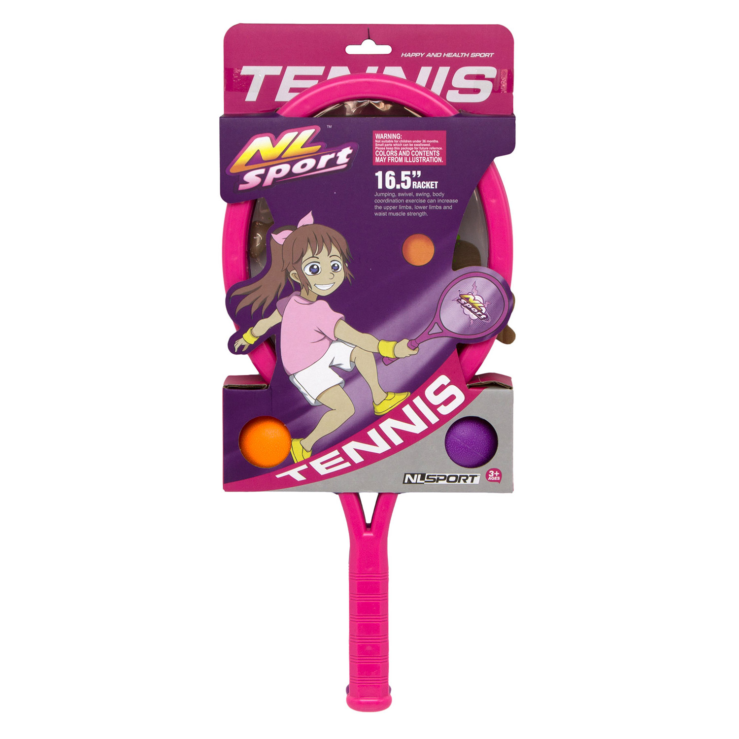Ракетка для тенниса S+S с мячиками - фото 2
