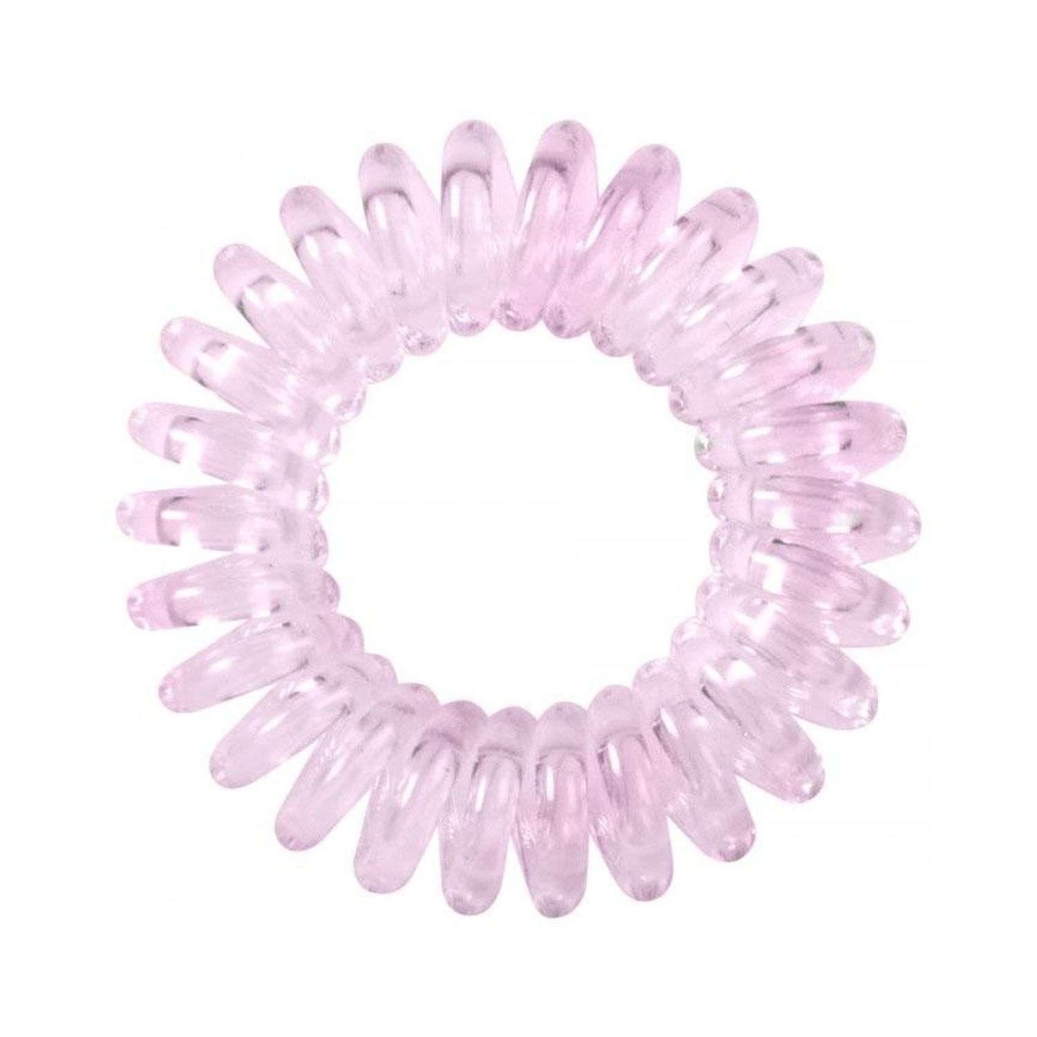 Резинка для волос Rabizy Пружинка прозрачная розовая - фото 2