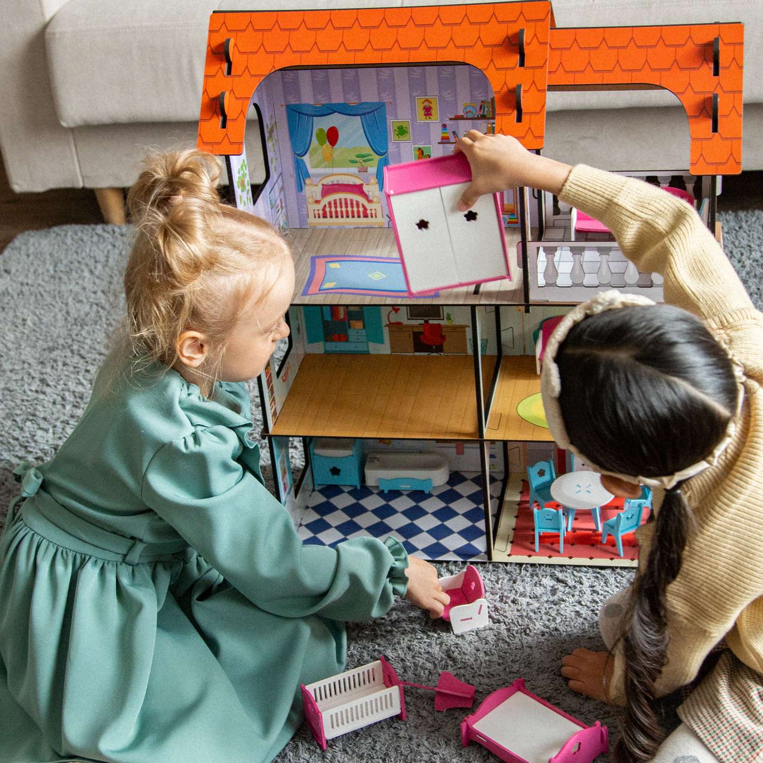 Кукольный домик энчантималс Alatoys игровой центр для барби КД02 - фото 7