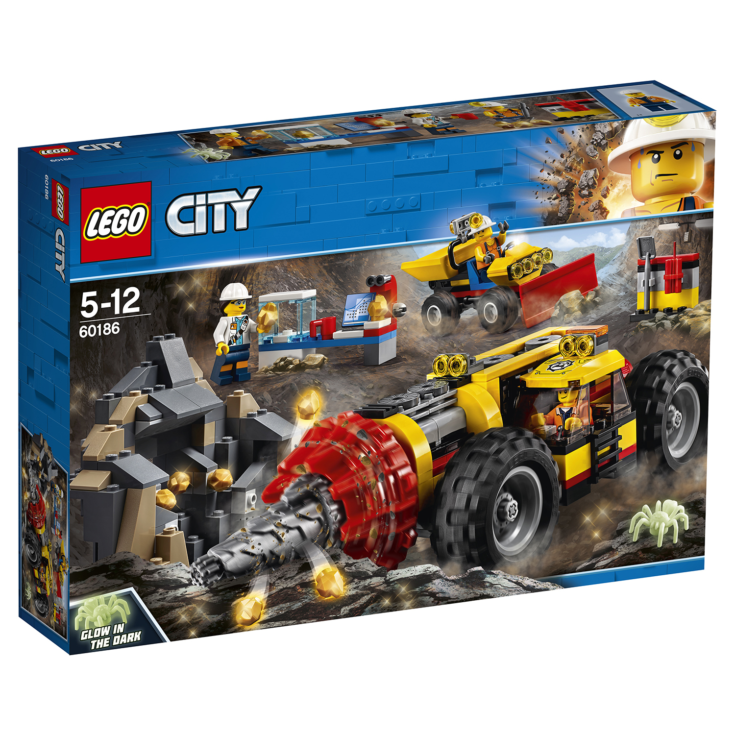 Конструктор LEGO Тяжелый бур для горных работ City Mining (60186) купить по  цене 2999 ₽ в интернет-магазине Детский мир