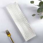 Блюдо Sima-Land керамическое сервировочное «Воздушность» 35 5×10 5×2.5 см цвет белый