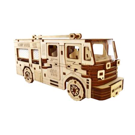 Сборная модель из фанеры HobbyWood Пожарная машина