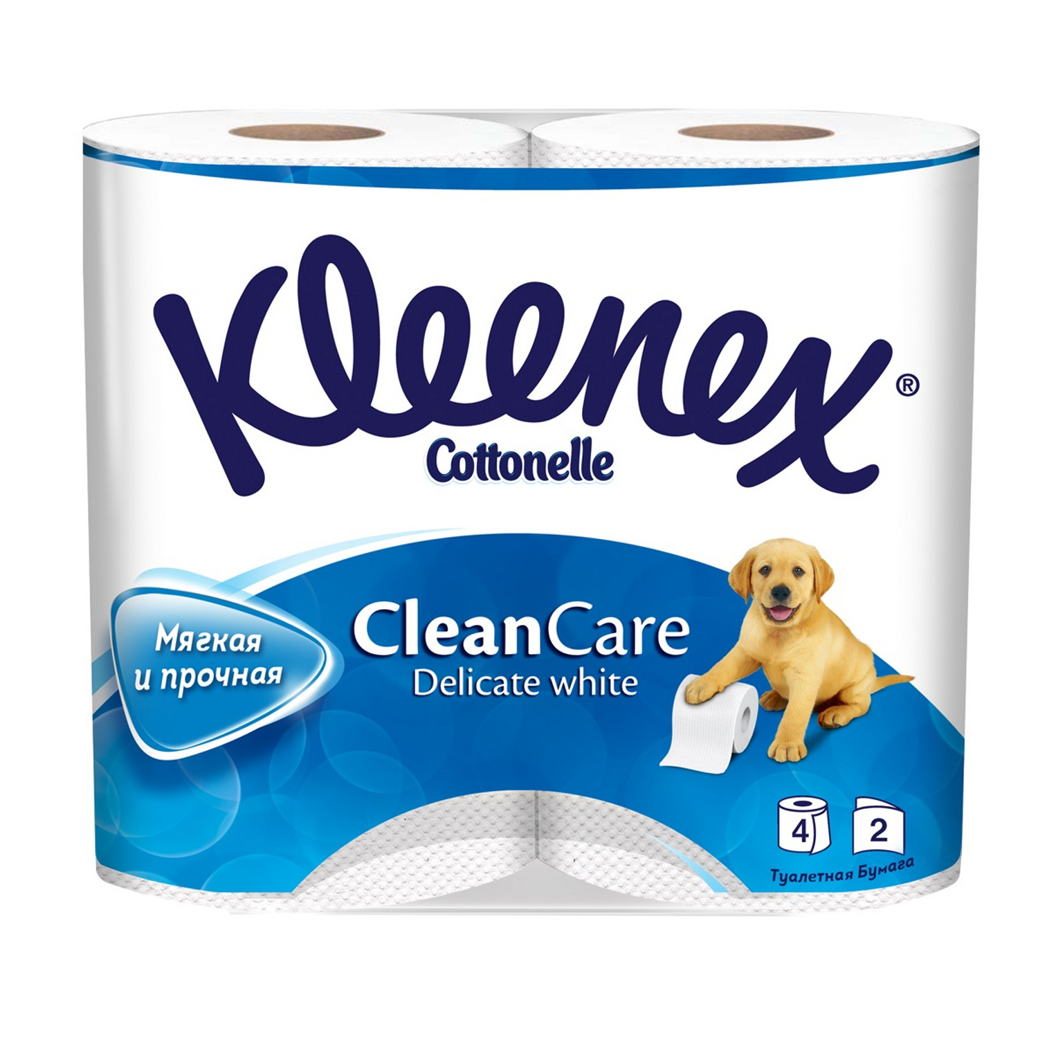 Туалетная бумага Kleenex Delicate White белая 2 слоя 4 рулона - фото 2