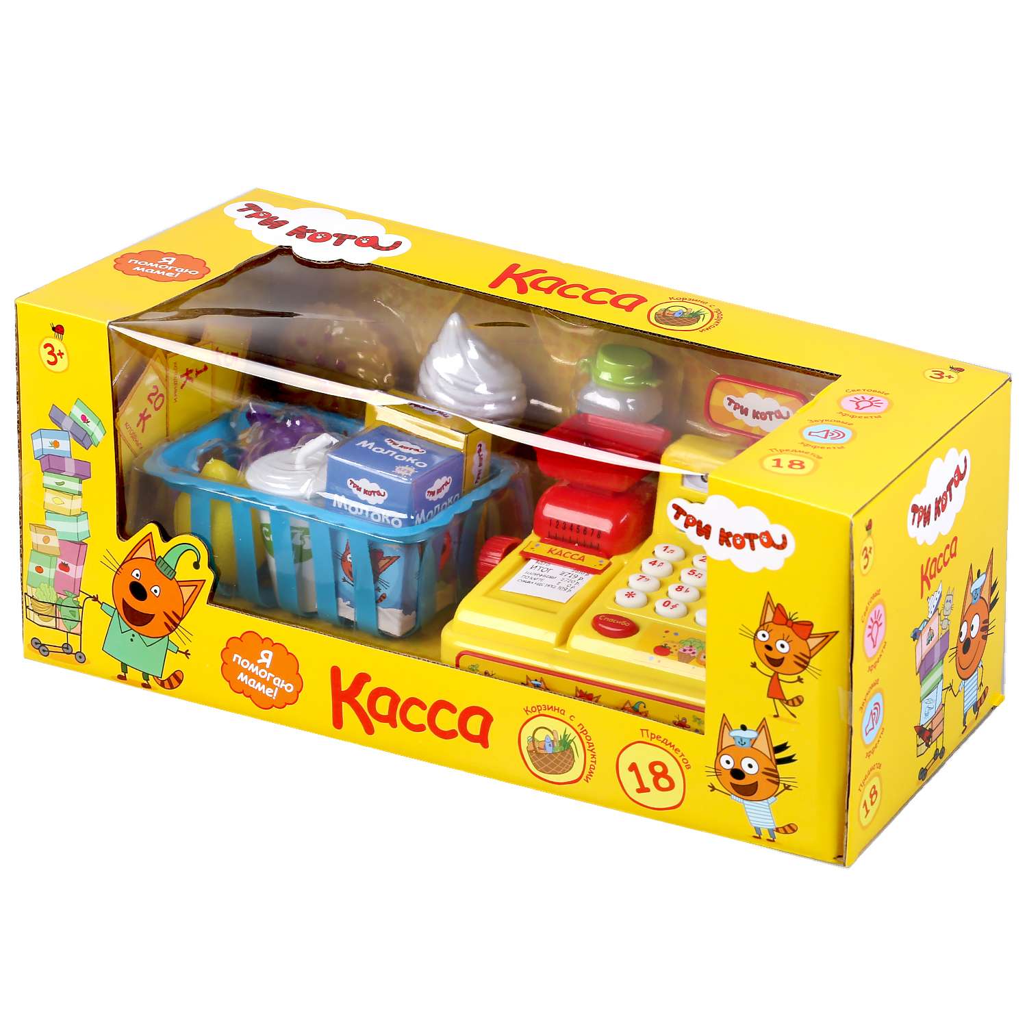 Игрушка Играем вместе Три кота Касса с набором продуктов 302592 - фото 3