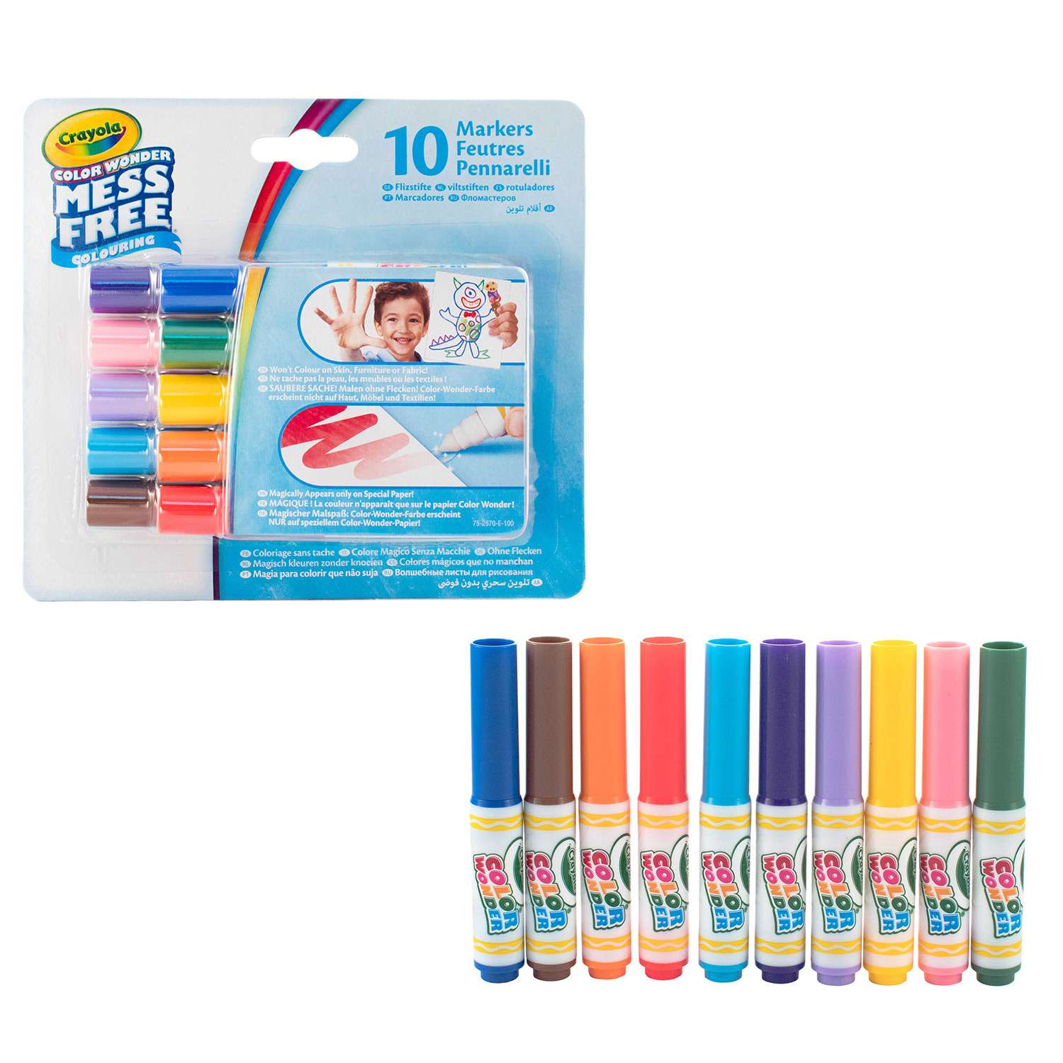 Мини-маркеры Crayola Color Wonder 10цветов 75-2570 - фото 4