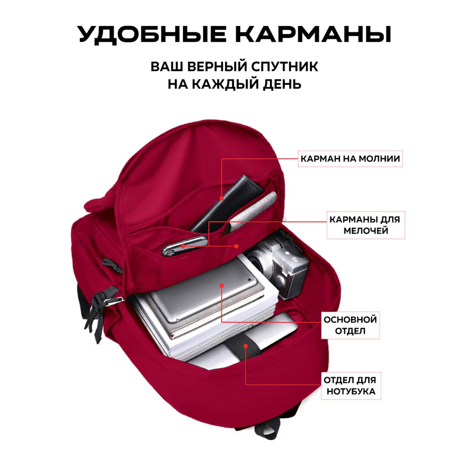 Рюкзак школьный для подростков LUXMAN 2013 magenta - фото 2