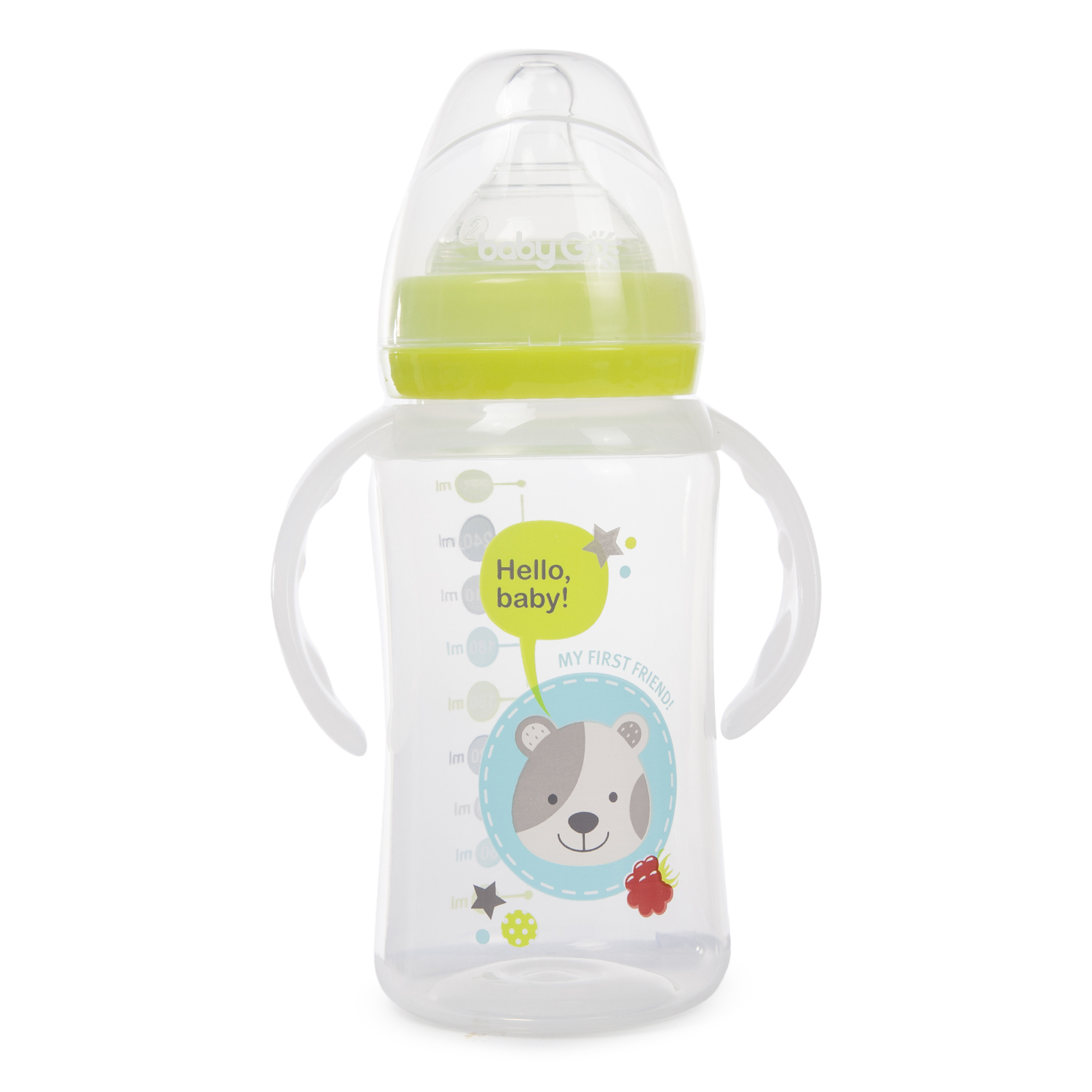 Бутылка BabyGo с широким горлом 270 мл Green - фото 1