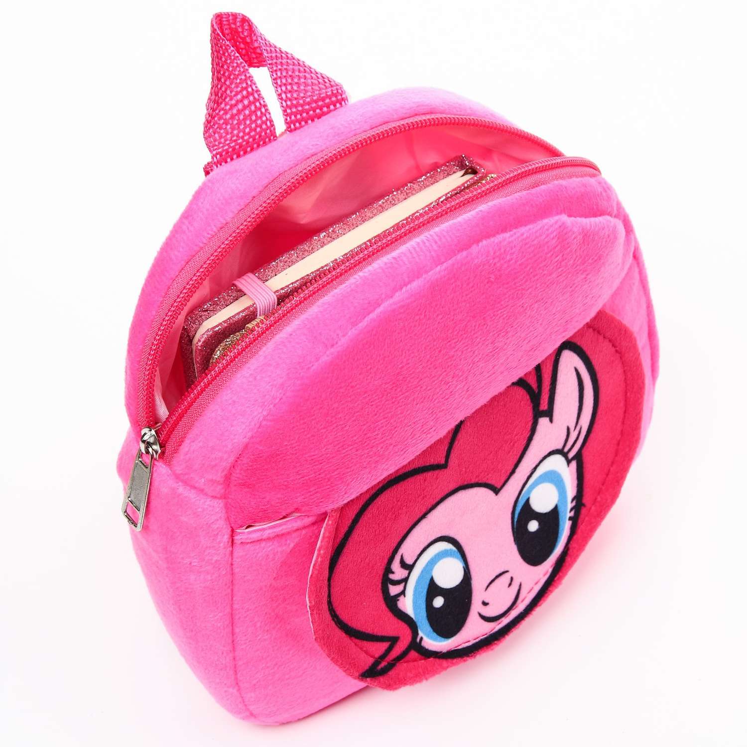 Рюкзак Hasbro плюшевый «Пинки Пай» на молнии с карманом 19х22 см My little Pony - фото 3