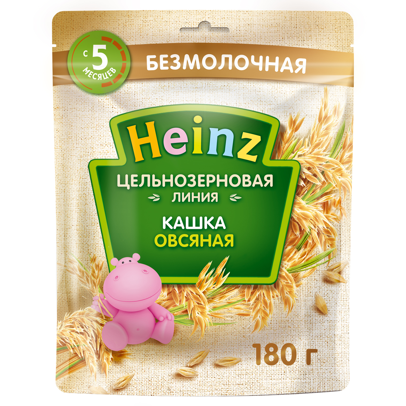 Каша Heinz цельнозерновая овсяная 180г с 5 месяцев - фото 1