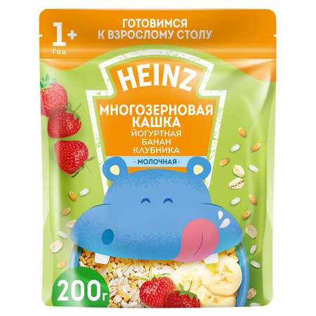 Каша Heinz йогуртная многозерновая банан, клубника 200г c 12 месяцев